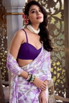 Everly By Ynf7006 Weightless Marbal With Foral Print And Lace Border Saree Wholesale Suppliers In Mumbai